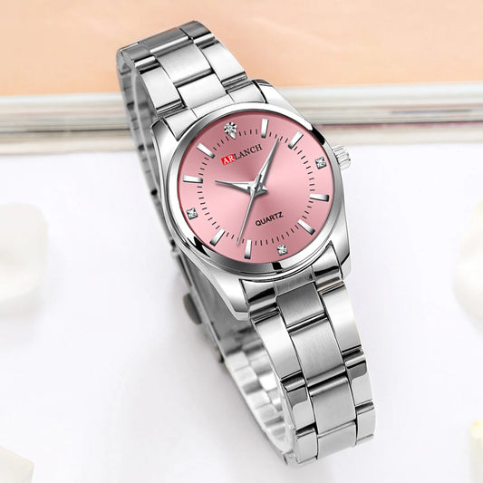 Reloj Elegancia Rosa Acero Inoxidable Mujer