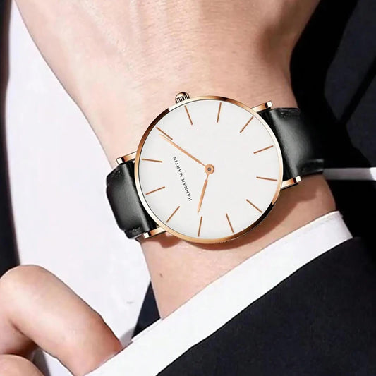 Reloj Hannah Martin Elegancia Cuero Oro Rosa