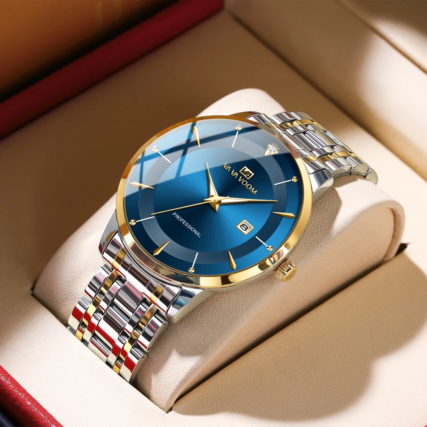 Reloj Cuarzo Royal Prestige 43mm Azul Oro