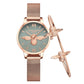 Reloj Hannah Martin Oro Rosa con pulsera de Abeja